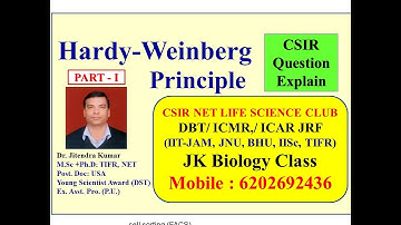 Hardy Weinberg Principle | BASIC & Question || CSIR NET LIFESCIENCE || GATE ||  Dr. Jitendra Kumar