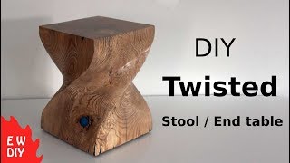 DIY Twisted Stool / End table
