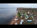 Вода подступает к домикам на острове Поджабный