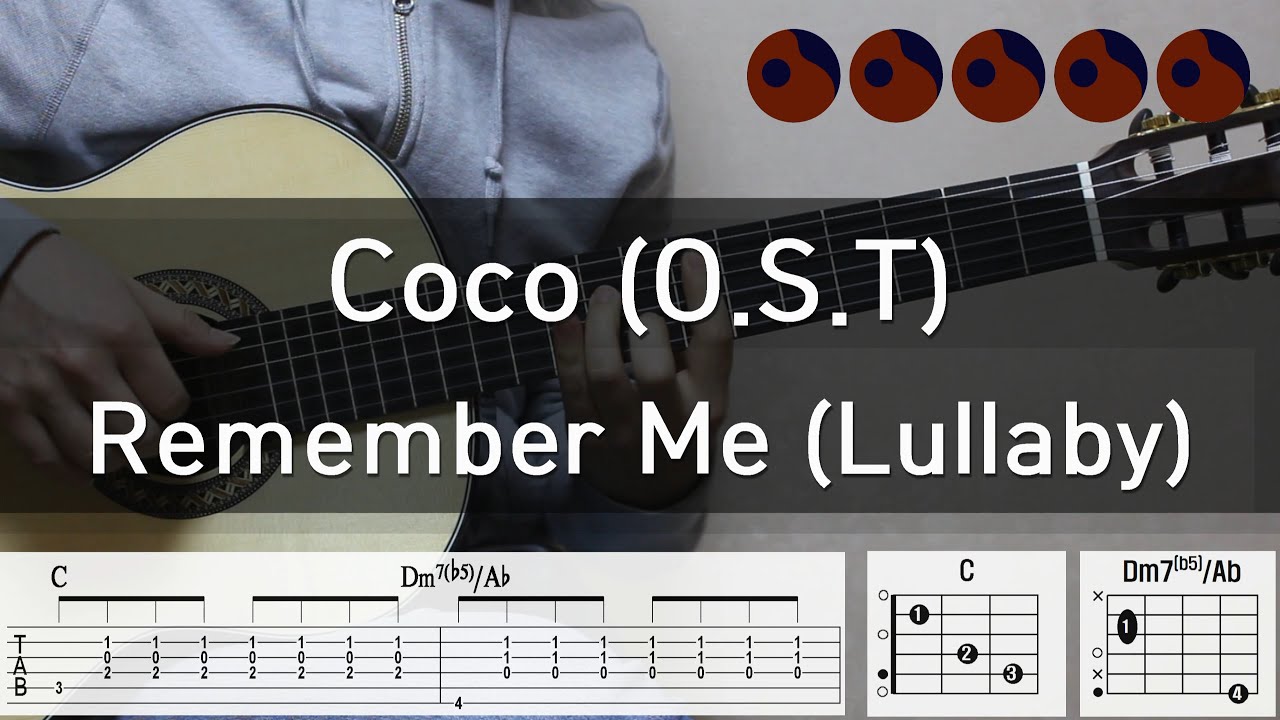 Assista a Coco - Remember Me (Lullaby) |기타코드,커버,타브악보| no YouTube