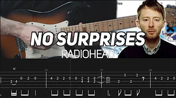 Radiohead - No Surprises (Guitar lesson with TAB)