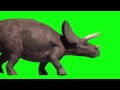 Jurassic Park green screen Triceratops animation for Crhoma Key (3DS max After Effects) CG dinosaur