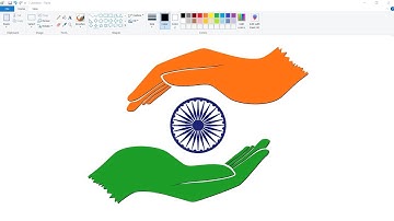 Independence Day Drawing | How to draw in Ms Paint. 