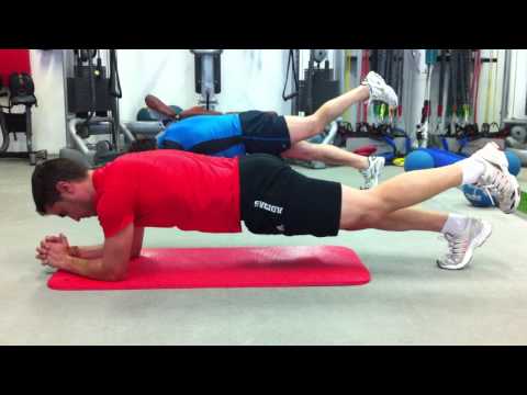 PREPRACION FISICA PARA EL GOLF: PLANCHA HORIZONTAL CON EXTENSIÓN DE PIERNA