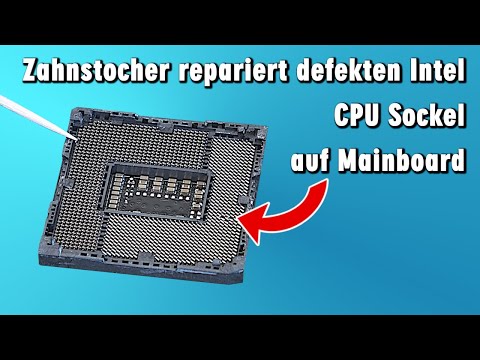 Intel CPU Sockel verbogene Pins reparieren - LGA Mainboard Reparatur erfolgreich - Deutsch