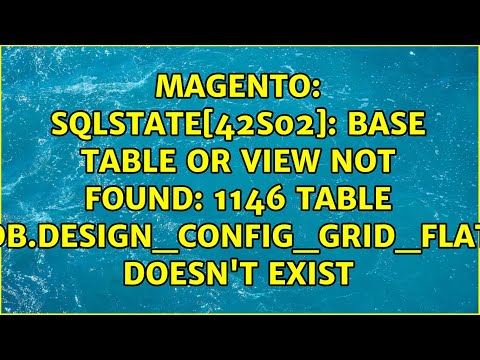 SQLSTATE[42S02]: Base table