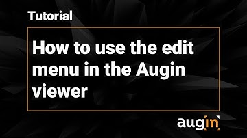 How to use the edit menu in the Augin viewer