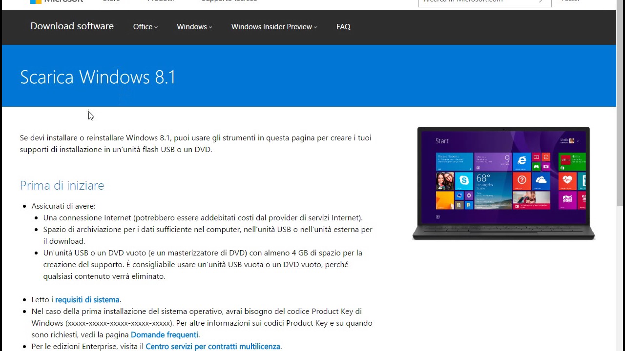 windows 8 come scaricarlo