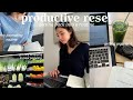Productive reset vlog  deep cleaning healthy habits  recharging my social battery