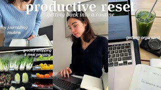 PRODUCTIVE RESET VLOG | deep cleaning, healthy habits &amp; recharging my social battery