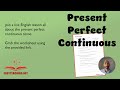 Present Perfect Continuous Tense Concepts
