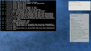 Arch Linux installation recording to kernel 6.9.1-arch1-1 (testing)