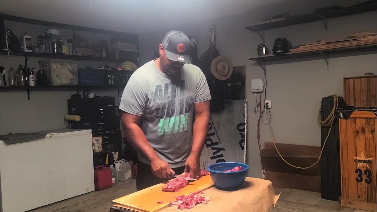 Cutting and Tenderizing venison backstrap YouTube