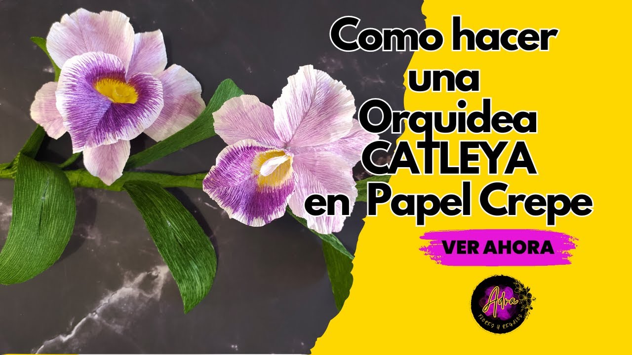 Esta ORQUÍDEA de papel crepé parece real