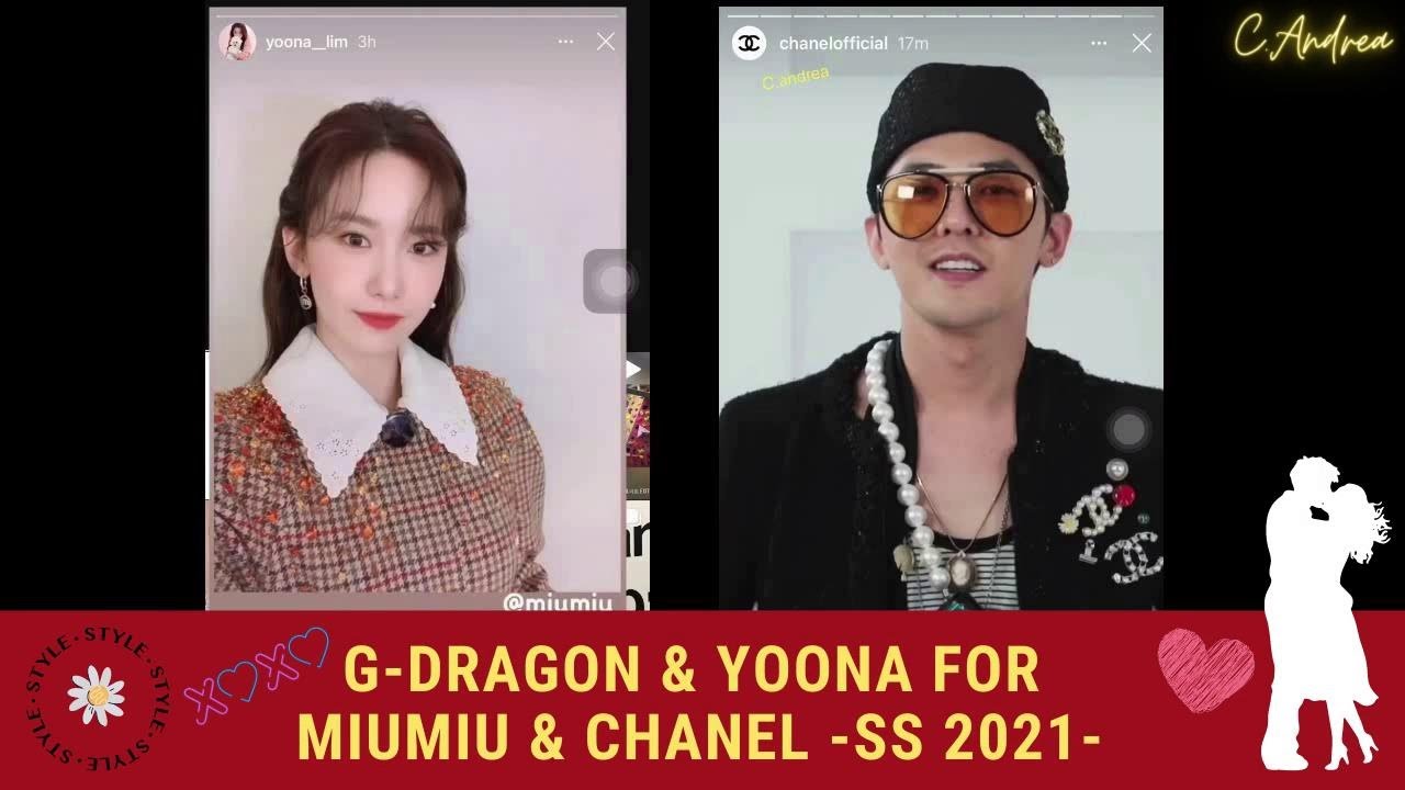 New G Dragon Yoona G Yoon Couple For Miumiu Chanel Ss21 Show Korean Powerful Couple Youtube