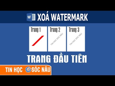 Cách xoá watermark ở trang đầu tiên trong Word