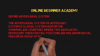 define Adversarial system