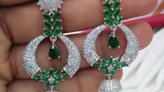 Beautiful American Diamond Earrings, New Designs - Diamond Replicas