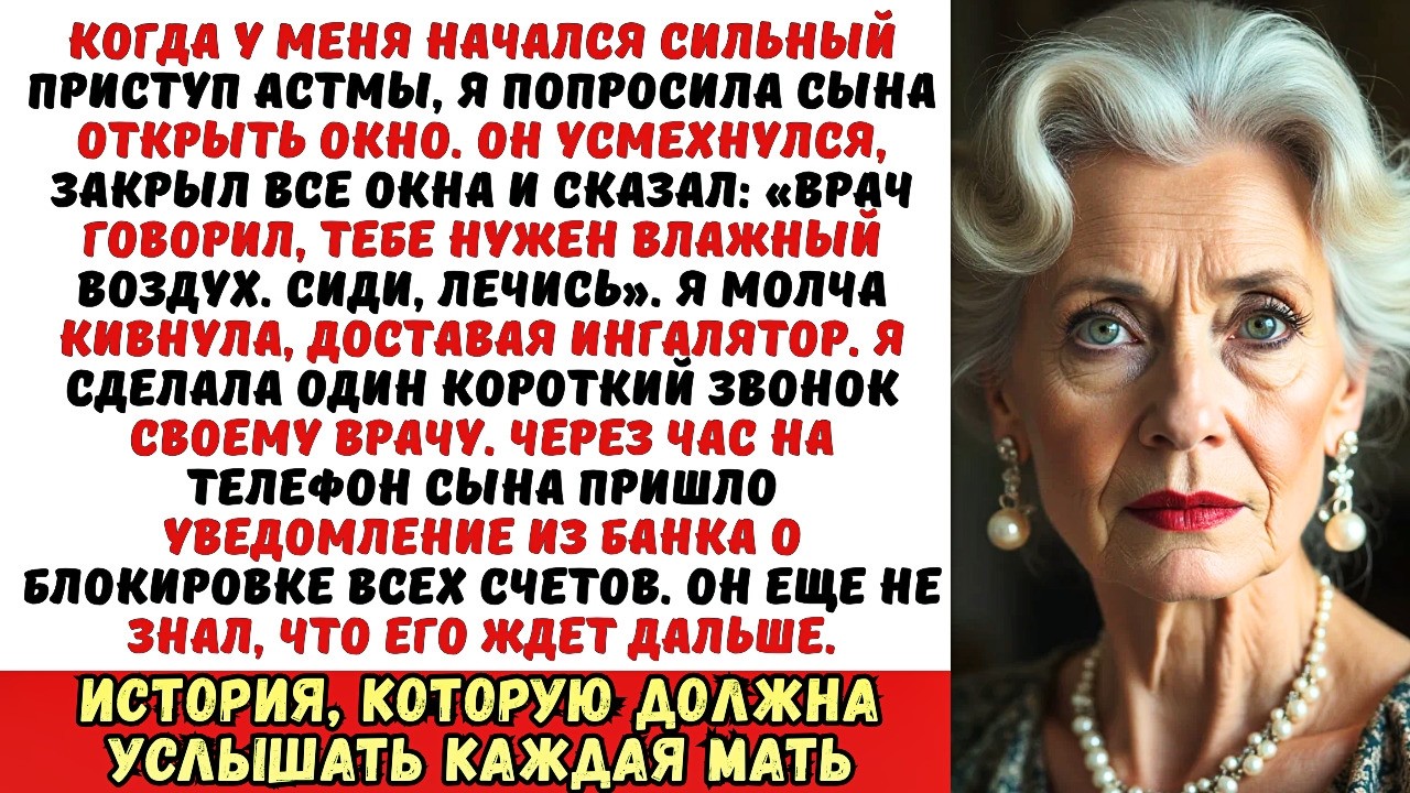 «Дыши глубже, мама, тебе полезно!» — сказал сын, закрывая окна во время моего приступа астмы...