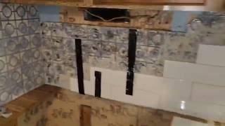 Tiling over tile kitchen backsplash