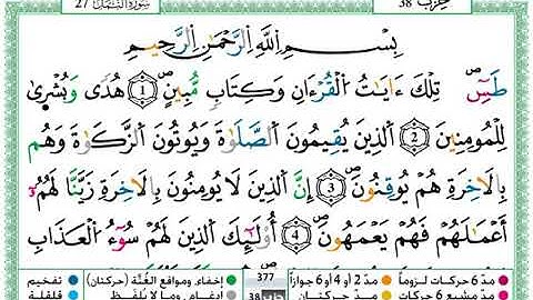 سورة النمل برواية ورش القارئ حمزة الجزائري