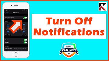 How To Turn Off Notifications ESPN Fantasy Sports App iPhone