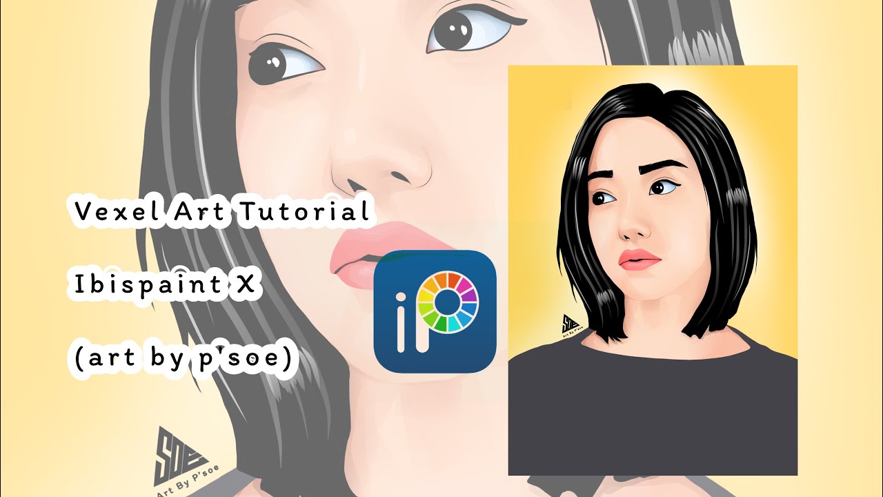 Vexel Art Step By Step | Ibispaint X (art by p'soe) - YouTube