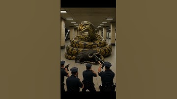 Subway Shock: Python Attacks Buffalo | 地下鉄の衝撃: 巨大ニシキヘビ vs 水牛 | 지하철 충격: 거대한 비단뱀 vs 물소 | 地鐵驚魂：巨蟒纏住水牛
