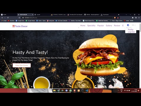 taste decor login page using laravel