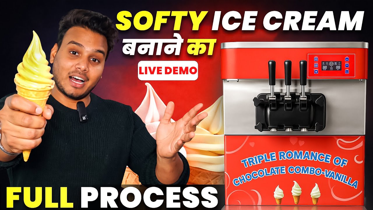 Softy Ice cream machine Demo | softy machine kaise chalate hain