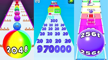 Speed Ball Run 2048 ⚡ vs Jelly Run 2048 🍬 vs Number Run Race 🔢 | Max Level 2048 Gameplay 🎮🔥