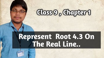 #Education #Maths | How To Represent Under Root 4.3 on Real  line.|  Class 9 | Chapter 1 |