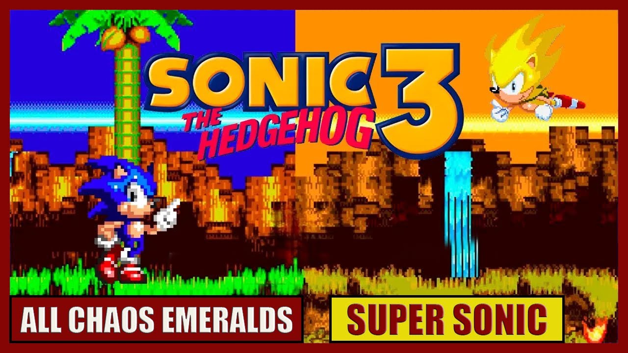 Sonic The Hedgehog 3 - Full Gameplay Walkthrough ALL CHAOS EMERALDS ...