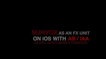 SunVox as an FX unit