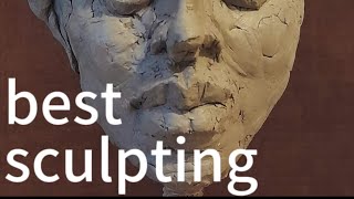 demonstration sculpture. sculpting portrait