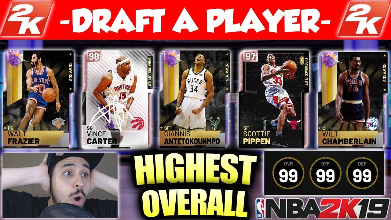 Nba 2k19 Draft Going For A Galaxy Opal And The Highest Rated Draft Of All Time In Myteam Youtube