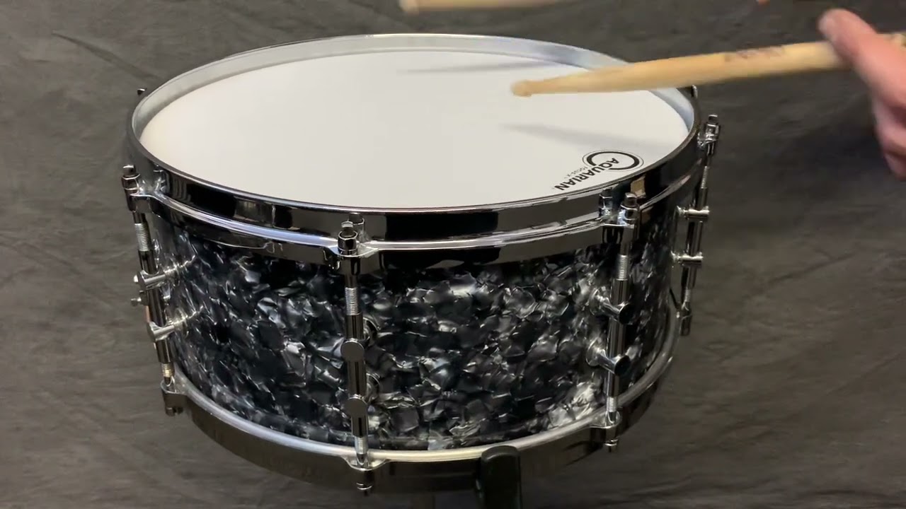 Lang Percussion Billy Gladstone Replica 6x14 Snare Drum - Black Marine Pearl