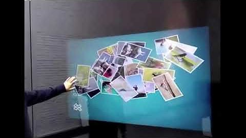 Interactive glass rear projection system