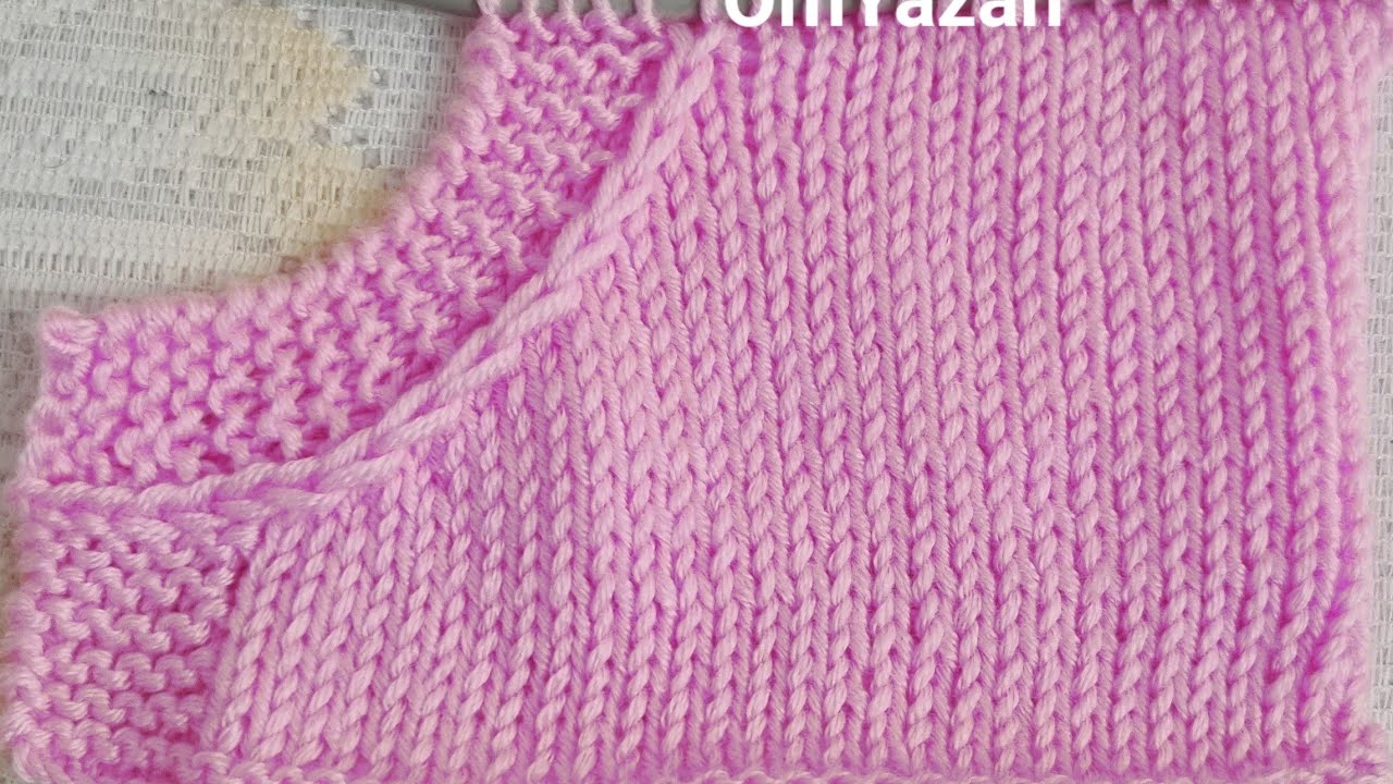 @قناة OmYazan Triku Crochet #تريكو #طريقةعمل الياقة مع حردة الرقبة مباشرة للجاكيت او الجيليه المفتوح