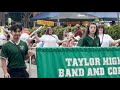 Taylor High School Band performs at Battle of Flowers Parade