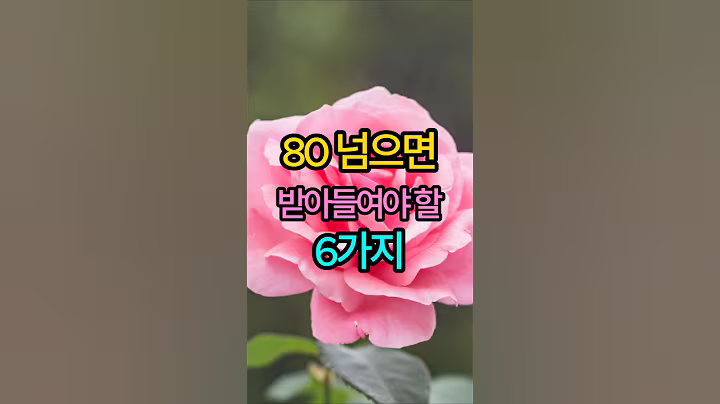 80 넘으면 받아들여야 할 6가지