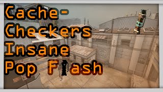 CSGO: Cache B Site/Checkers Pop Flash Though Sky Lights