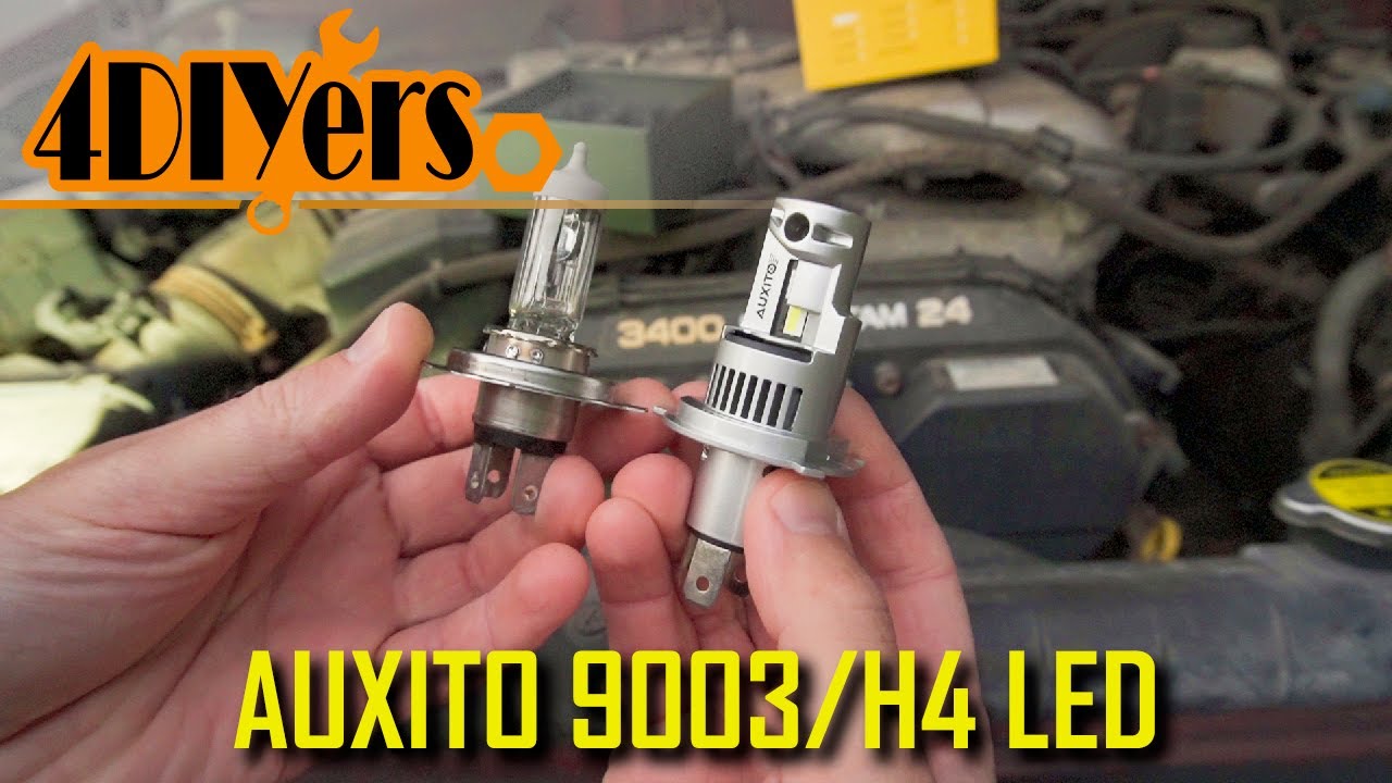 Review: AUXITO H4:9003 LED Headlight Bulbs 100w 