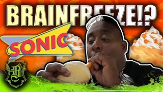Sonic's NEW Orange Cloudsicle Slush Brain-Freezing Straw Chug