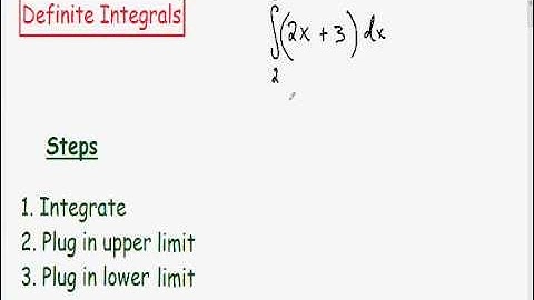 Definite Integrals