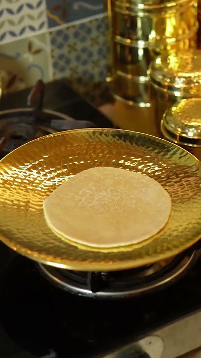 Brass Tawa, Durable, non-stick, and easy to clean #KitchenGoals #Cookware #BrassKitchen #HomeCooking