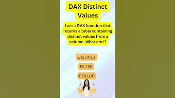 11 DAX - Distinct Values #shorts #dax #powerbi #riddles #arpitastechcorner