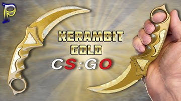 How to Make KERAMBIT 🗡️ GOLD PVC KNIFE from CS: GO. DIY PVC weapon DIY knife