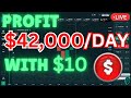 🎈BEST BINARY OPTIONS TRADING STRATEGY TUTORIAL 2024🎯|PROFIT $42000/DAY WITH $10 TRADING QUOTEX LIVE🥊