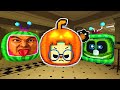 TRIPLE MINECRAFTIFIED NEXTBOTS of PUMPKIN Hogi, WACKY Cocomartin & CocoGummy CHASE l Garry's Mod